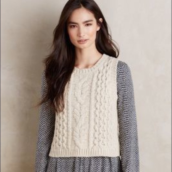 Anthropologie Sweaters - Anthropologie Moth Fisherman Sweater Vest